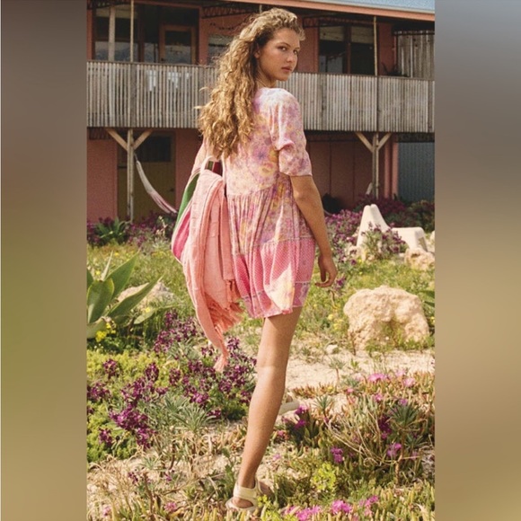 ⭐️SPELL & THE GYPSY COLLECTIVE⭐️ Hibiscus Lane Mini Dress In Musk Size S - Picture 5 of 10